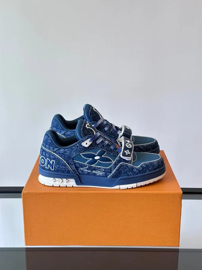 LV Men Navy Denim Sneakers