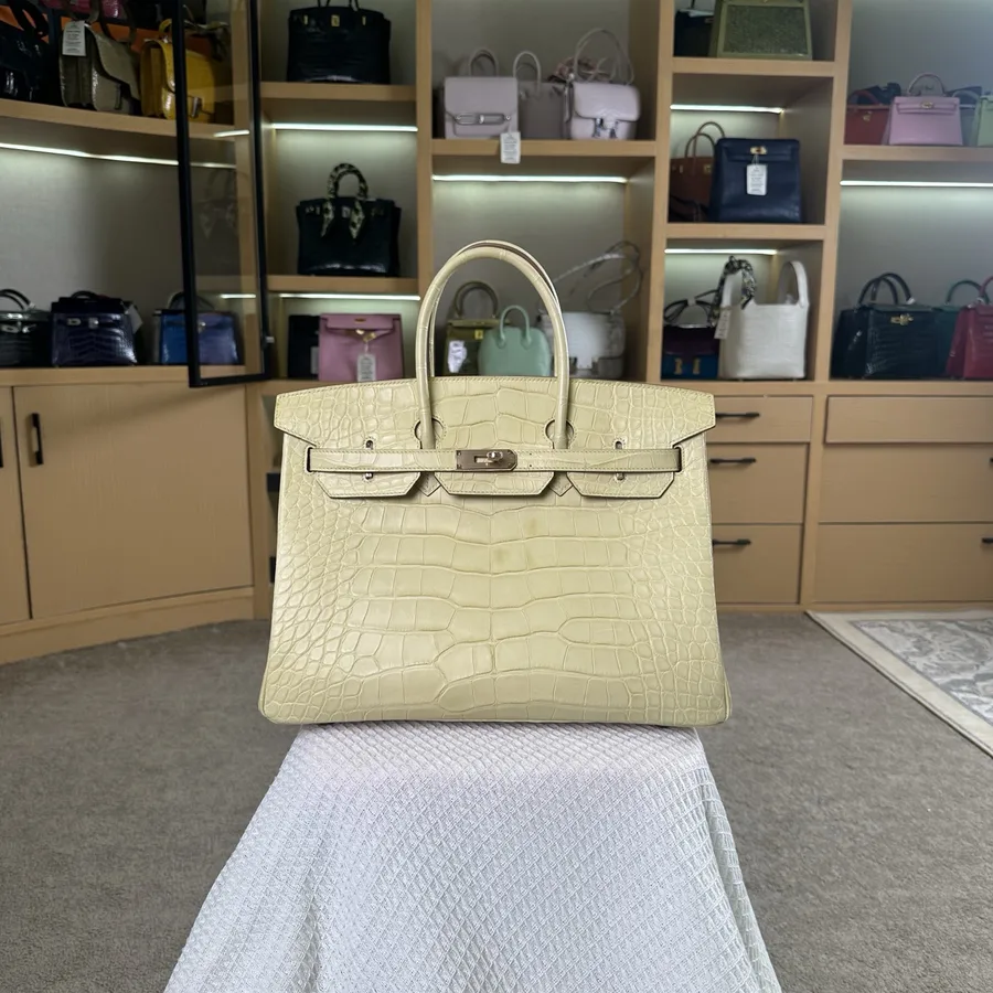 Hermes Birkin 35cm Crocodile Leather Gold Hardware
