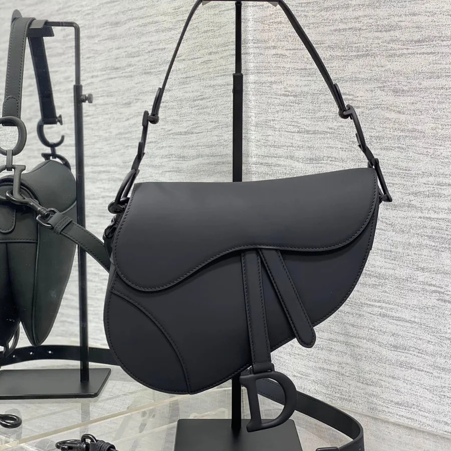 Dior Saddle Bag in Black with Black Hardware