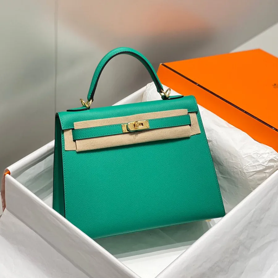 HN 25cm in Vert Vertigo Epsom Gold Hardware