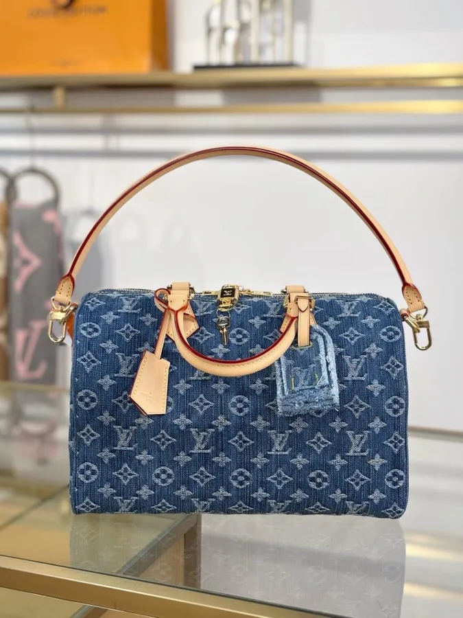 Louis Vuitton Monogram Denim Speedy Soft 30 bag