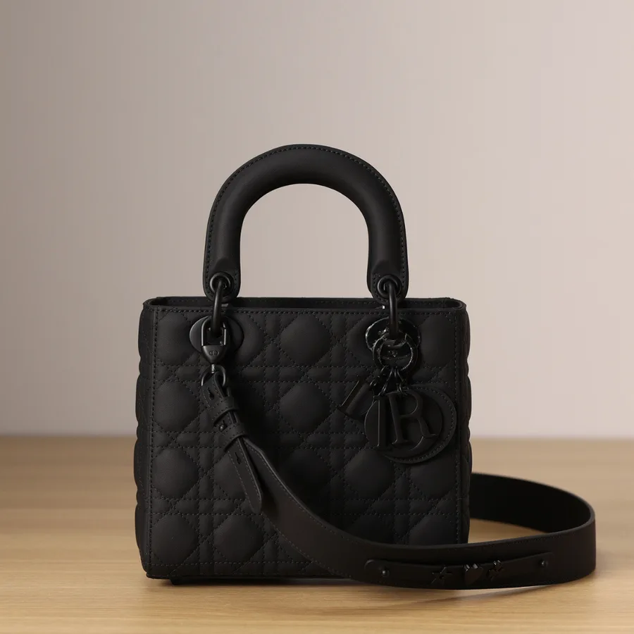 Dior Lady Matte Women’s Black Handbag 20cm