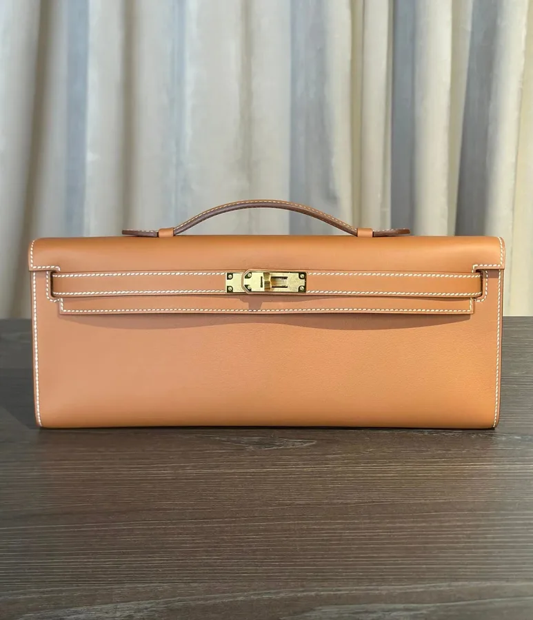 Hermes Kelly Clutch Brown