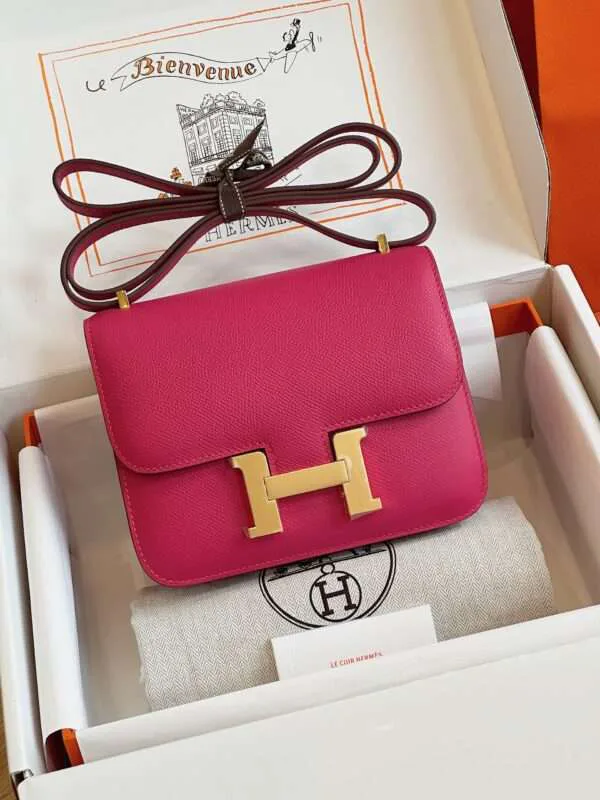 HN Bag Epsom Gold Pink Handbags 19cm