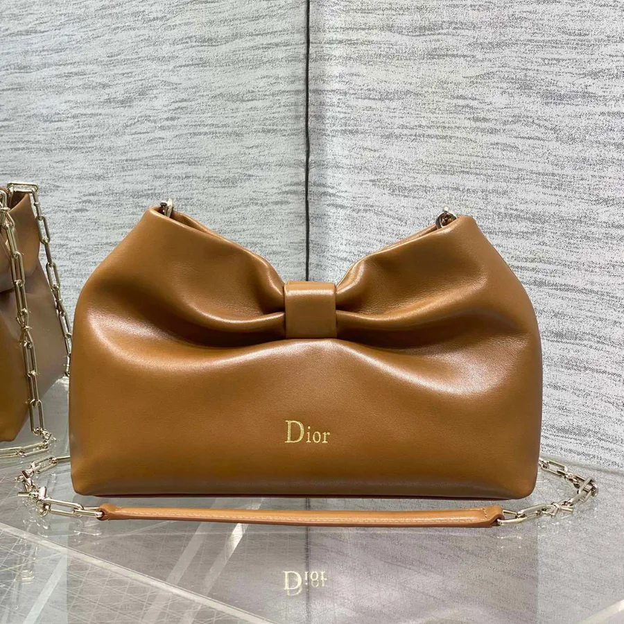 Dior Bow Bag Small Brown