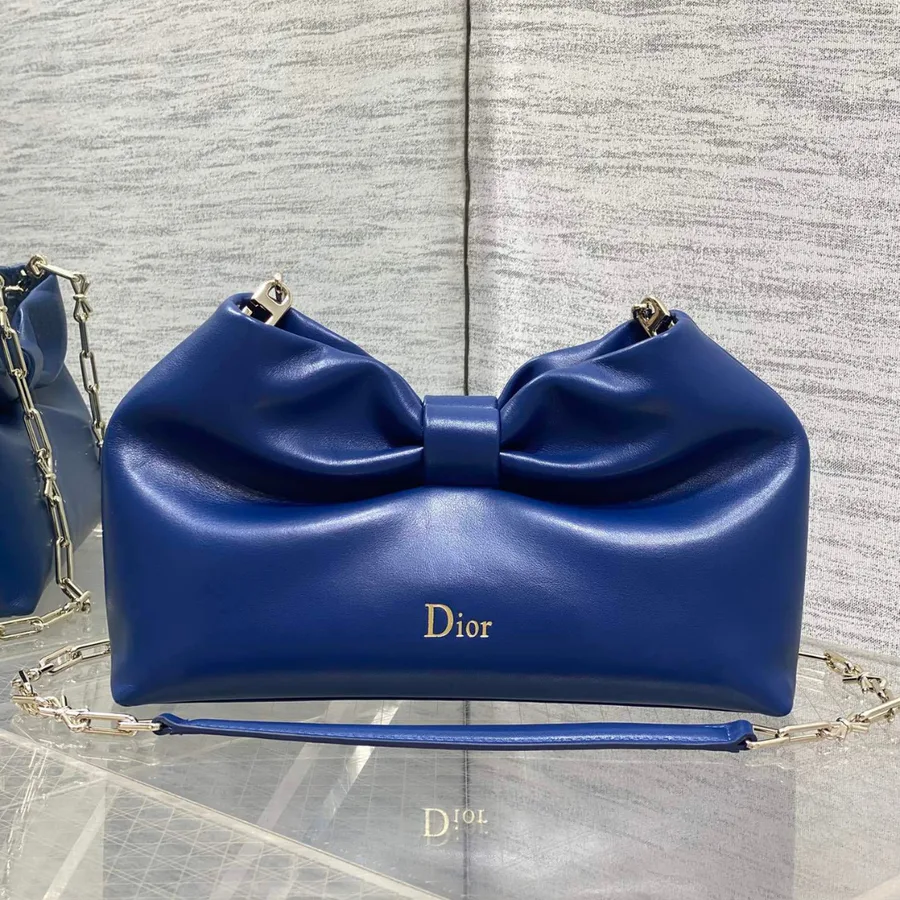 Dior Bow Bag Navy Lambskin