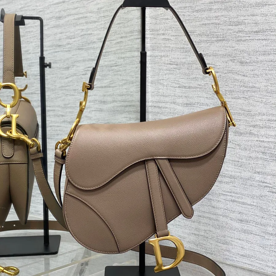 Dior Saddle Bag in Brown Gold Hardware