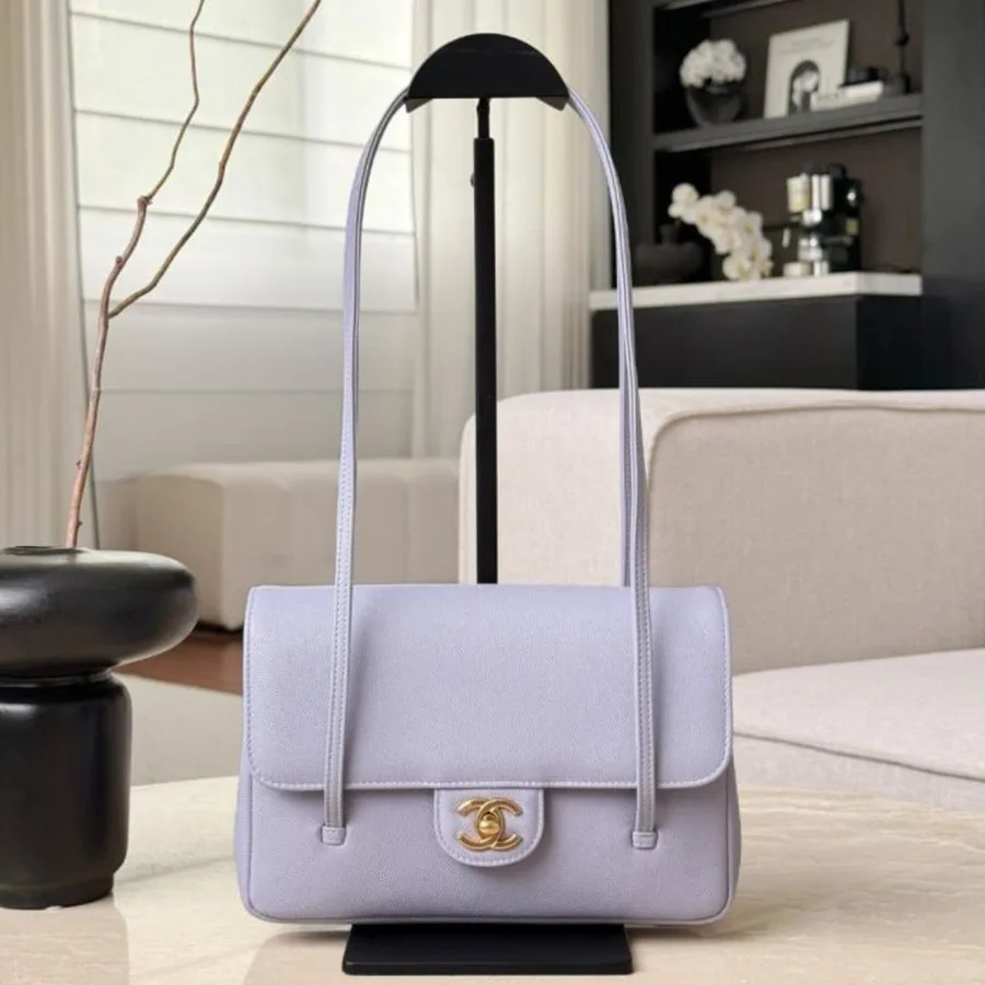 Chanel Small Preppy Coco Flap Bag in Purple