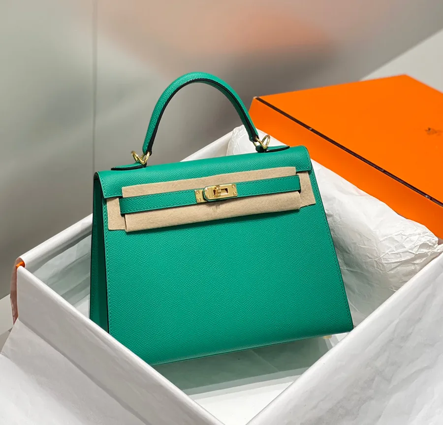 HN 25cm in Vert Vertigo Epsom Gold Hardware