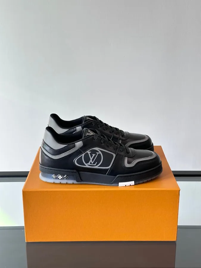 LV Men Black Leather Sneakers