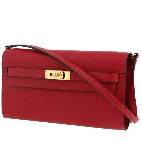 Hermes kelly Clutch Red