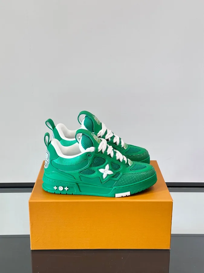LV Men Green Mesh Sneakers