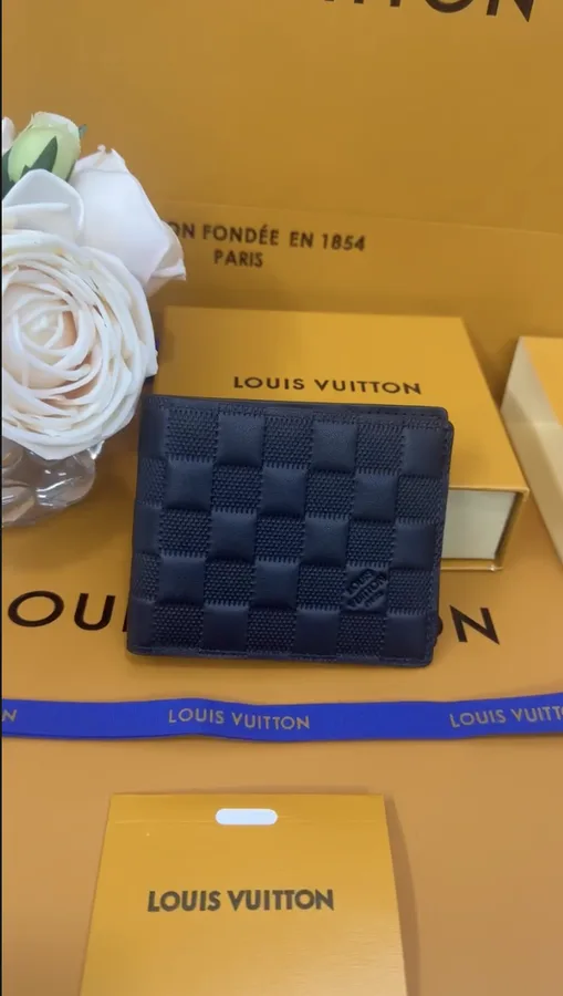 LV Monogram Wallet Jet Black Top Quality