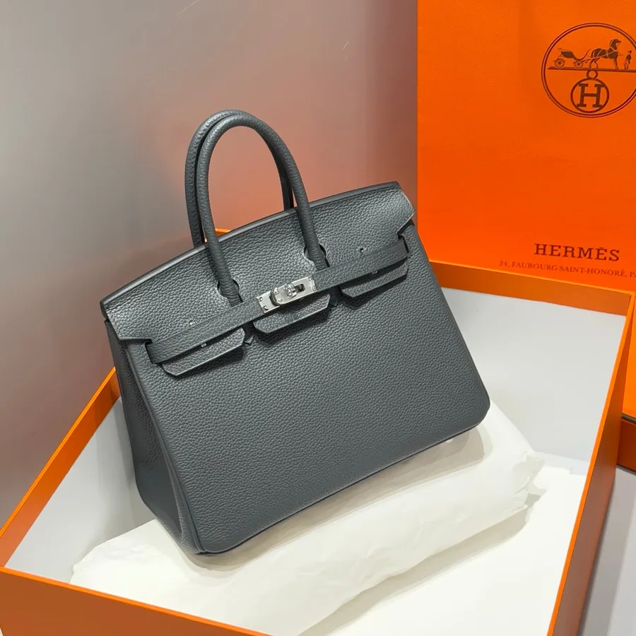 HN 25 in Charcoal Gray Silver Hardware