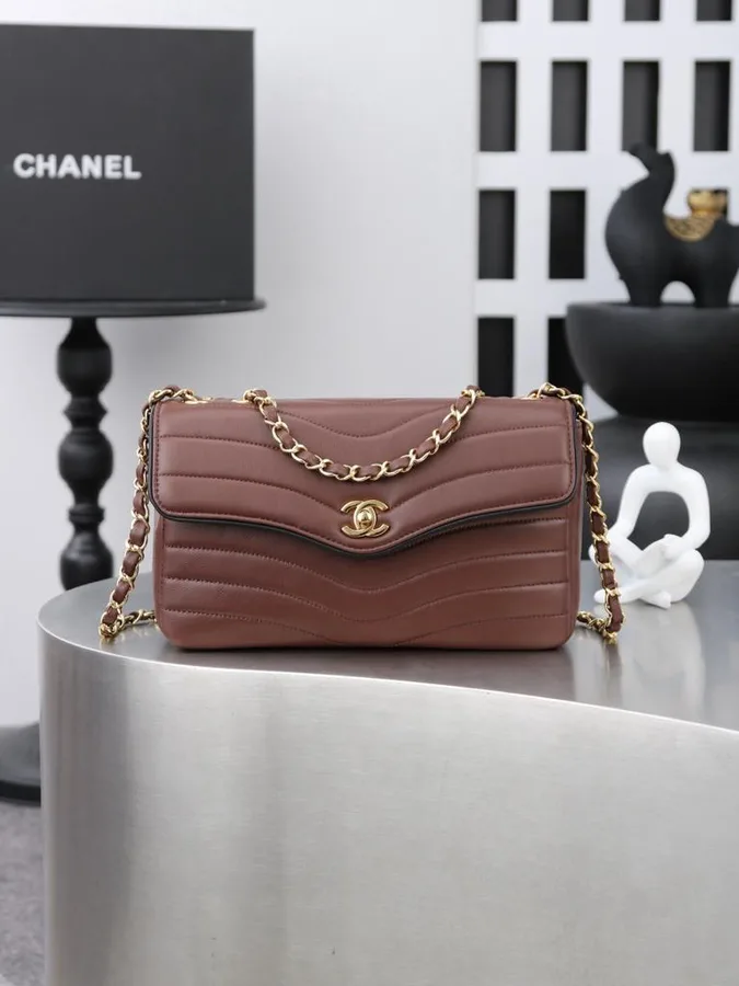 Chanel flap bag quilted leather