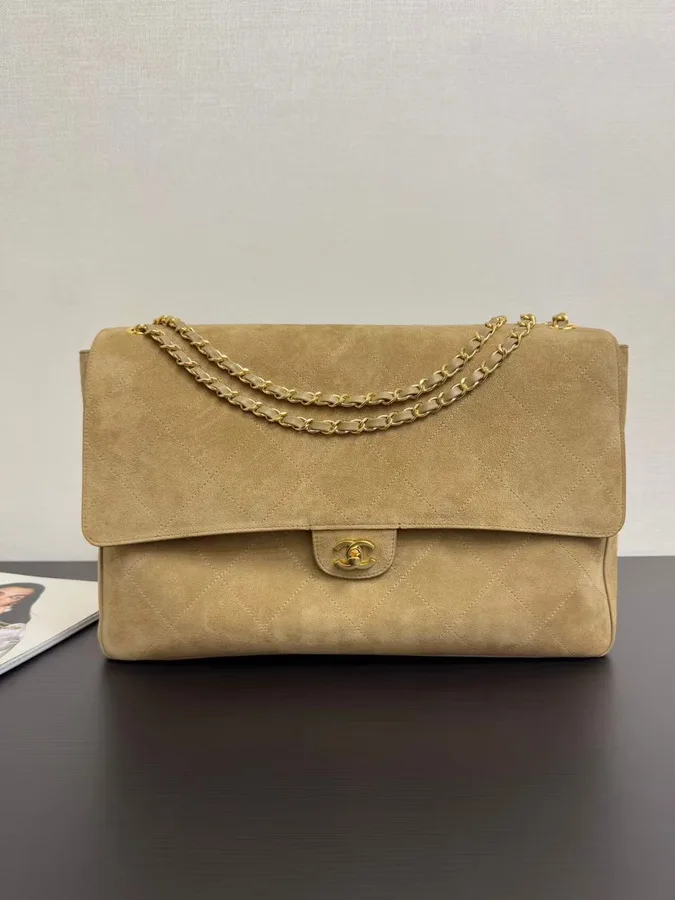Chanel Suede Souplissimo Maxi Flap large