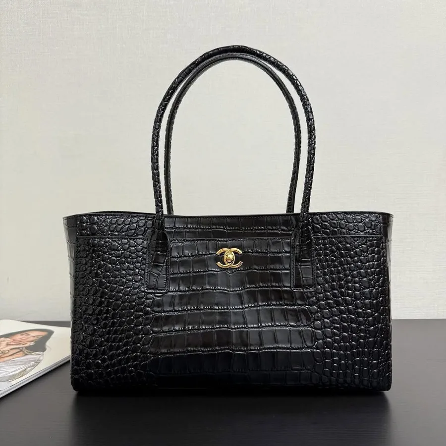 Chanel Tote Bag Crocodile Embossed Calfskin SS26 Collection