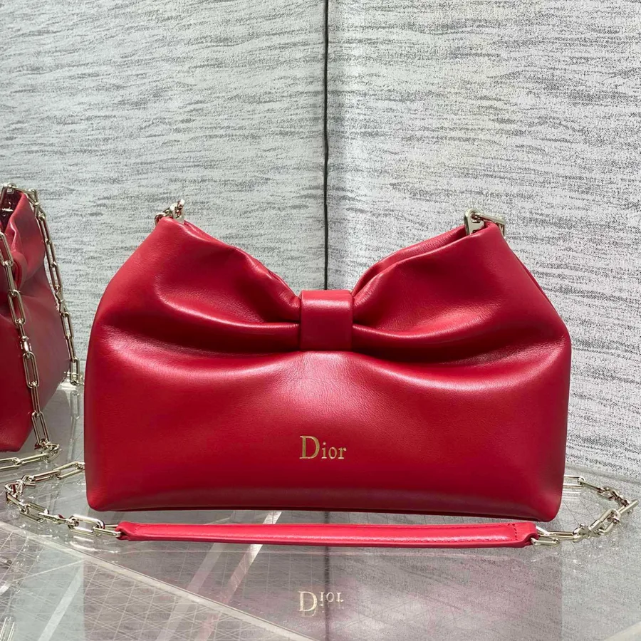 Dior Bow Bag Red Lambskin