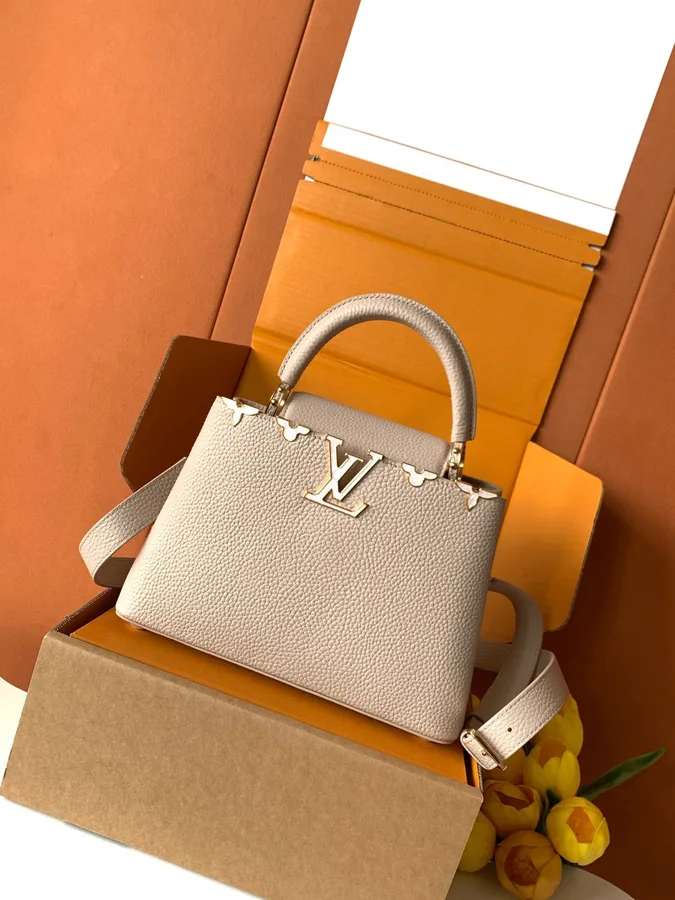 Louis Vuitton Capucines handbag in a beige