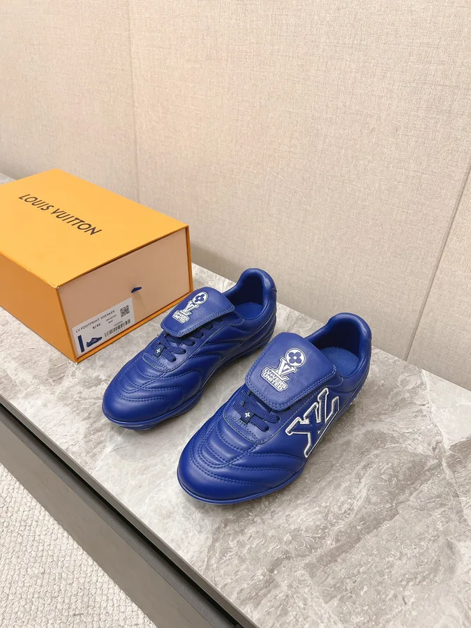 LV Women Blue Leather Sneakers