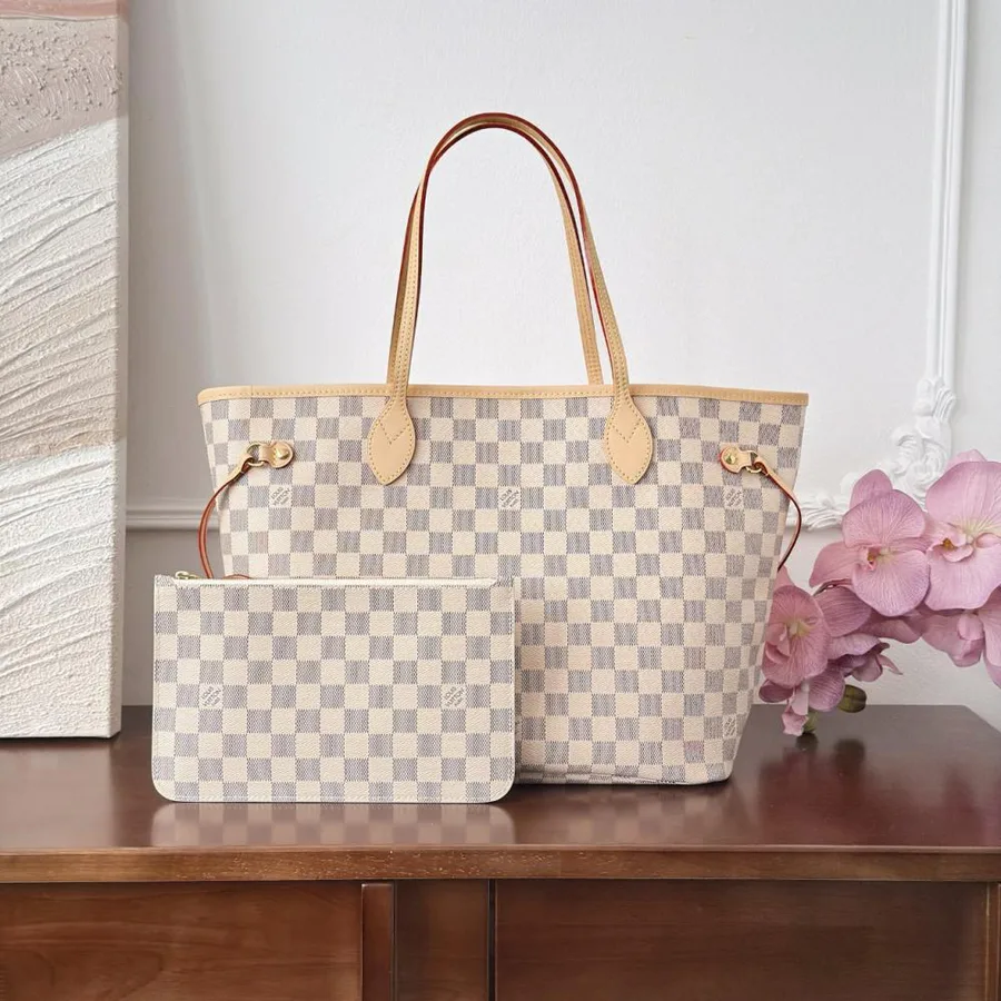 Louis Vuitton LV Neverfull Handbags Caro Pattern 32x29x17cm