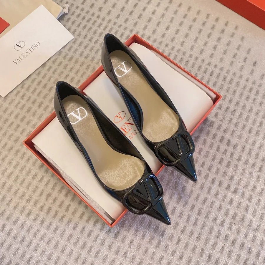 Valentino Women Black Patent Leather Pumps