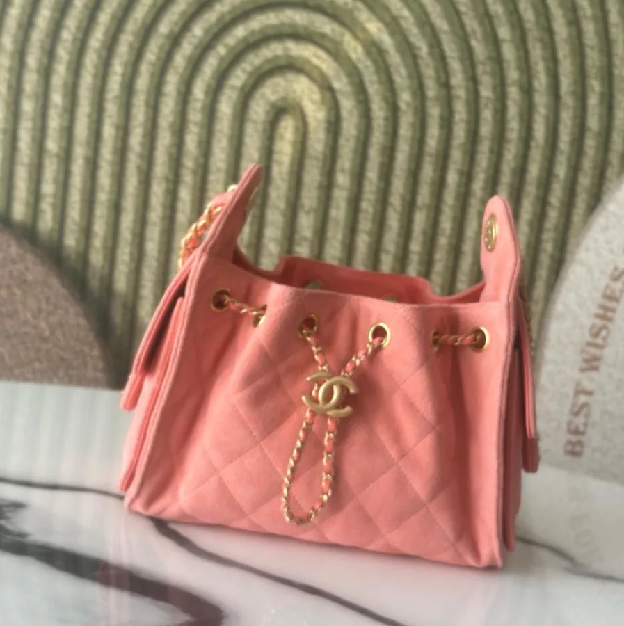 Chanel 25 Mini Pink Suede