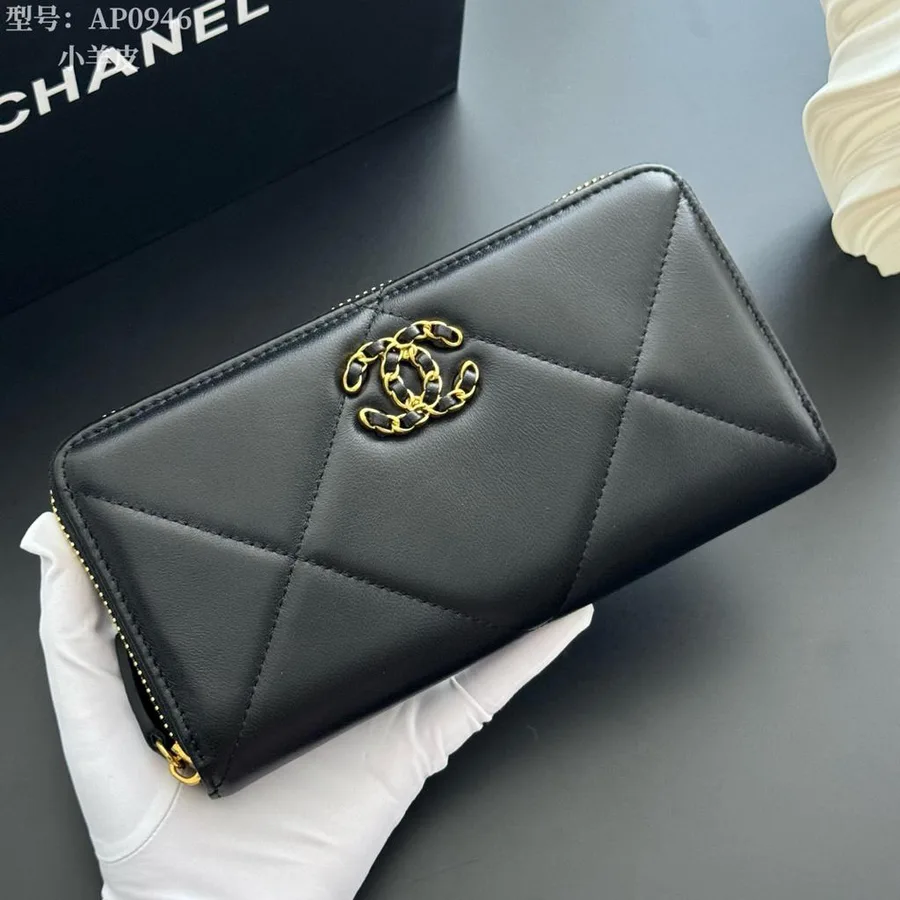 Chanel 19 Long Zip Around Wallet