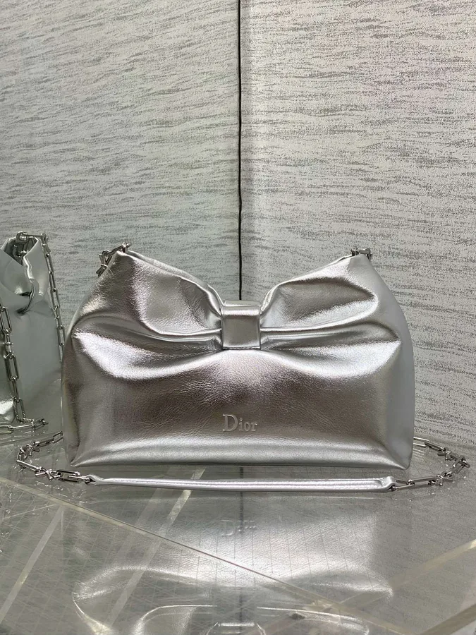 Dior Bow Bag in Sliver