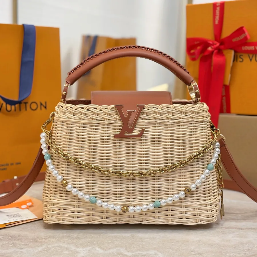 Louis Vuitton Capucines BB Handbag Brown Beige