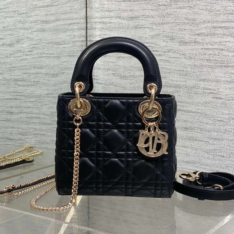Christian Dior Mini Lady Dior bag in Black