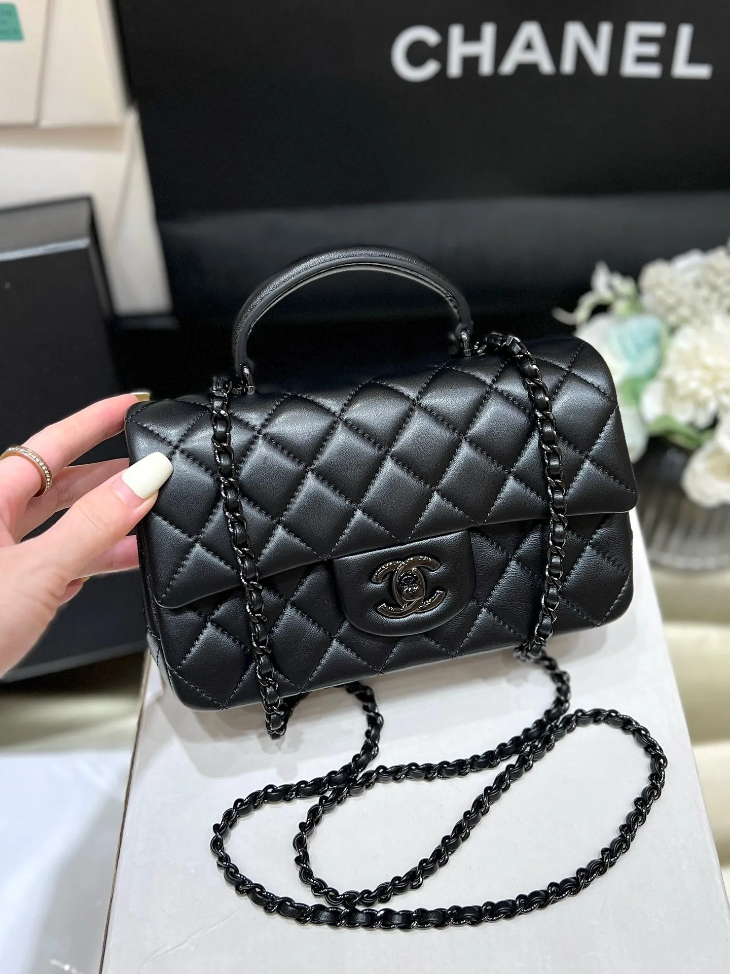 Chanel 20C AS1160 mini top handle flap