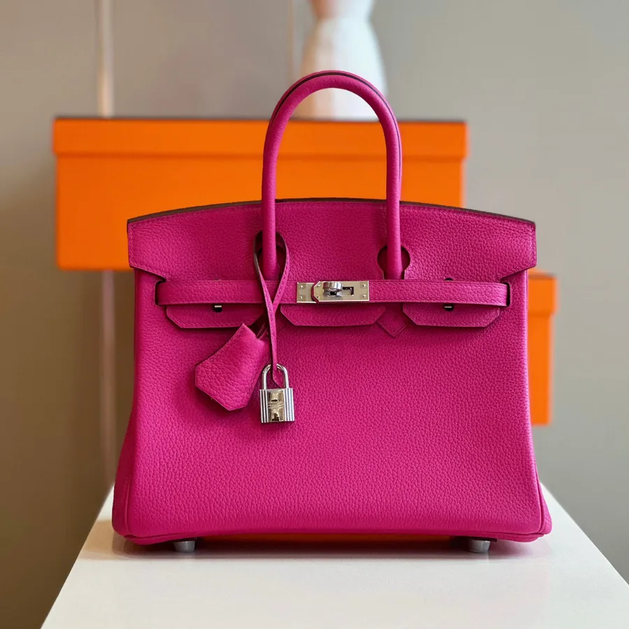 HN 25 Pink Togo leather Palladium Hardware