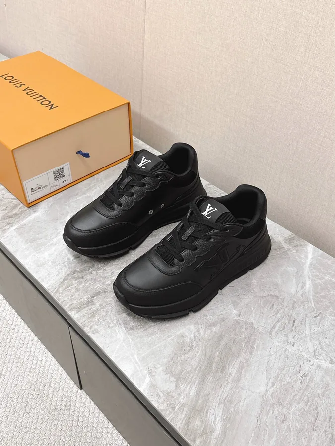LV Women Black Leather Sneakers
