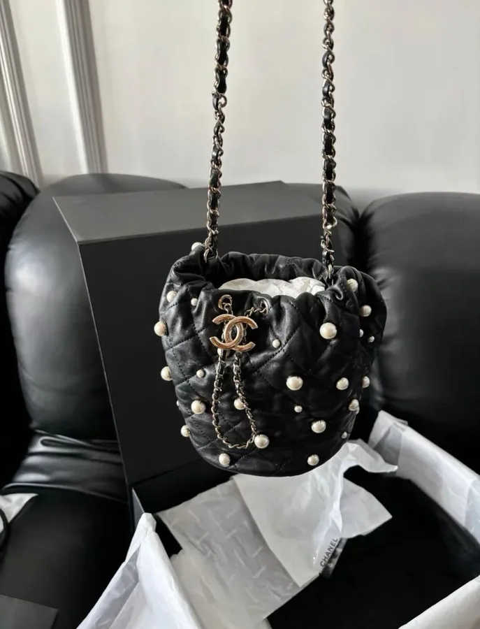 Chanel Bucket Pearl Bag SS21