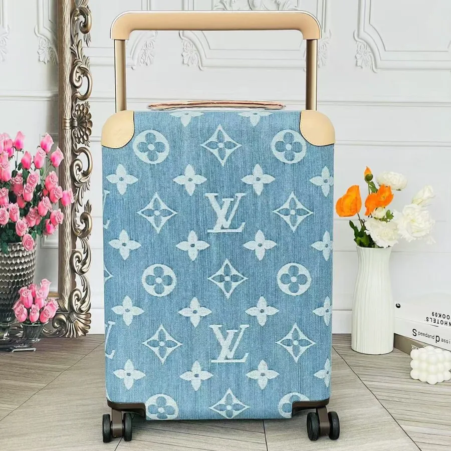 Louis Vuitton Horizon 55 suitcase in Monogram Denim Blue