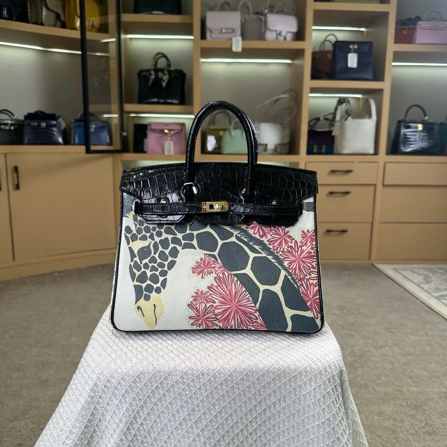 Hermes Touch Birkin 25cm Black Crocodile Leather Gold Hardware