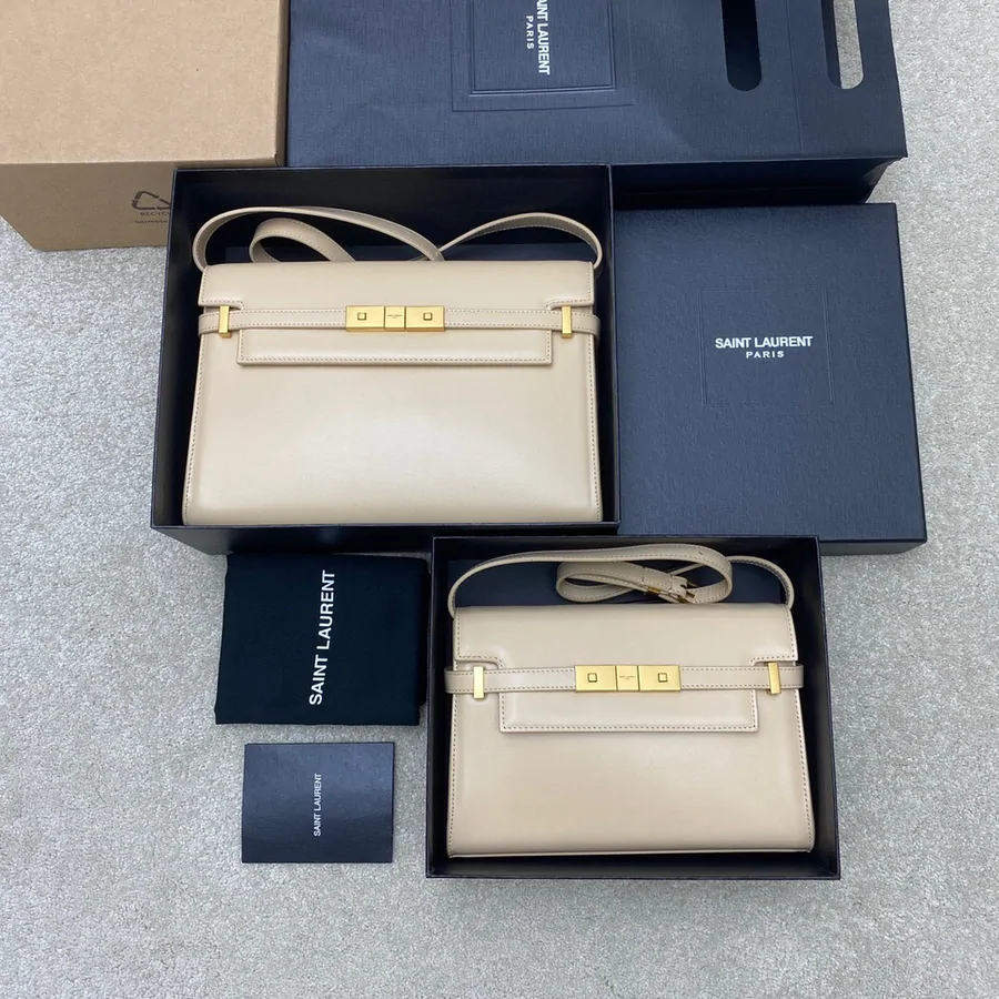 SAINT LAURENT Smooth Calfskin Manhattan Shoulder Bag