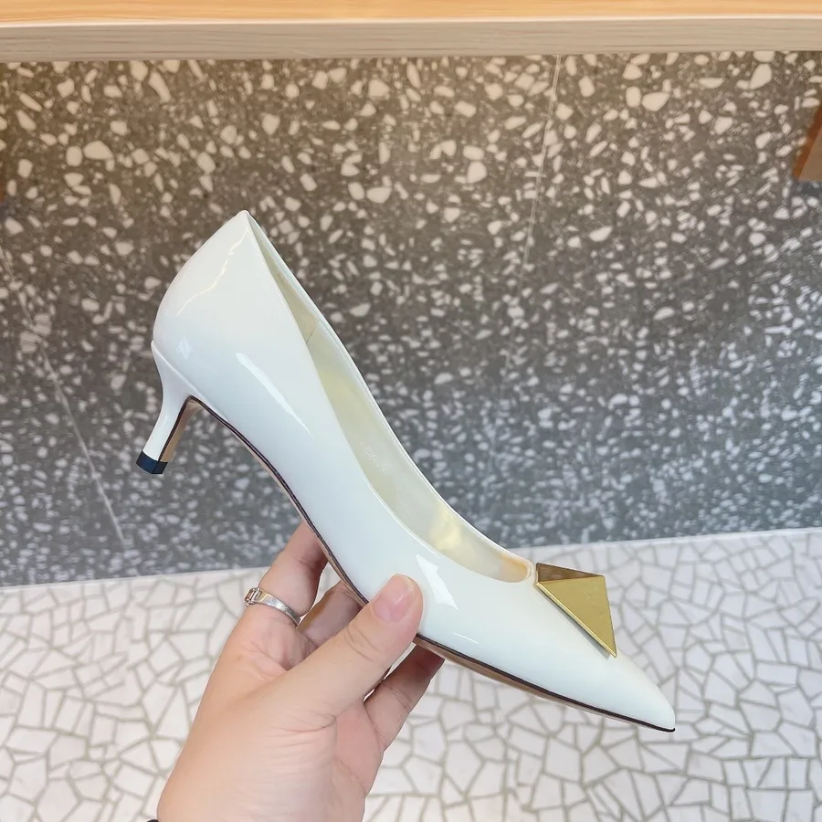 Valentino Women White Patent Leather Heels