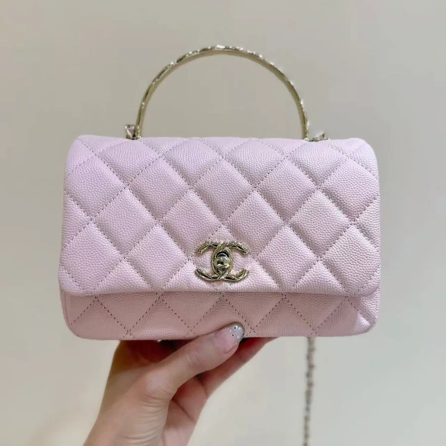 Chanel 25s Coco Crush Handle 18 in Pink Gold Hardware