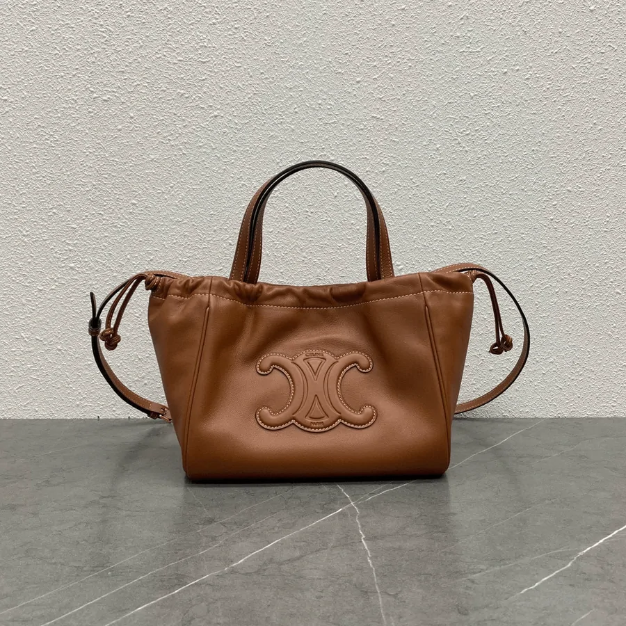 Celine Cabas Brown Soft Leather 22x17x15cm