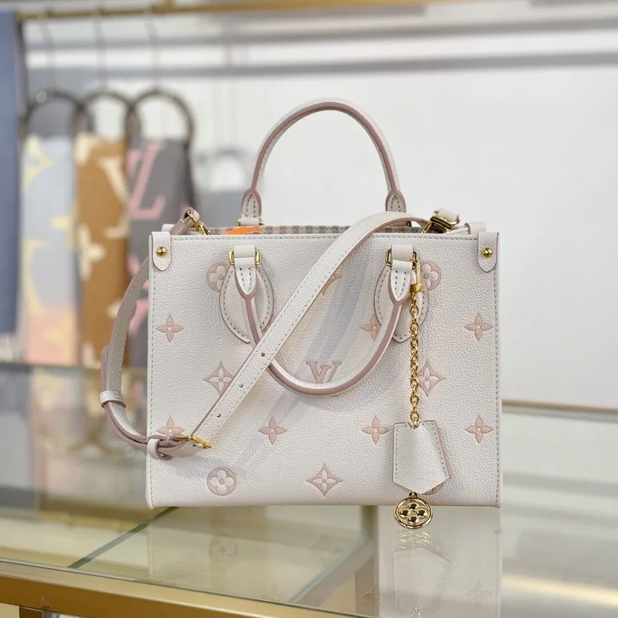Louis Vuitton OnTheGo Mini bag (M14403) in white Monogram Empreinte