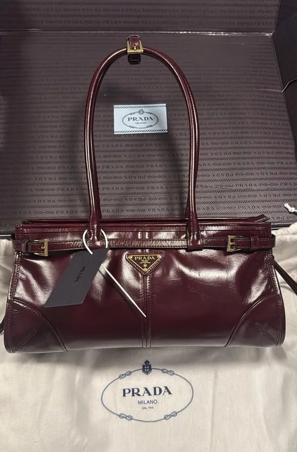 PRADA Bonnie Medium Maroon