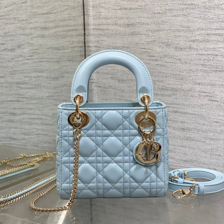 Dior Mini Lady Dior Bag in Ice Blue