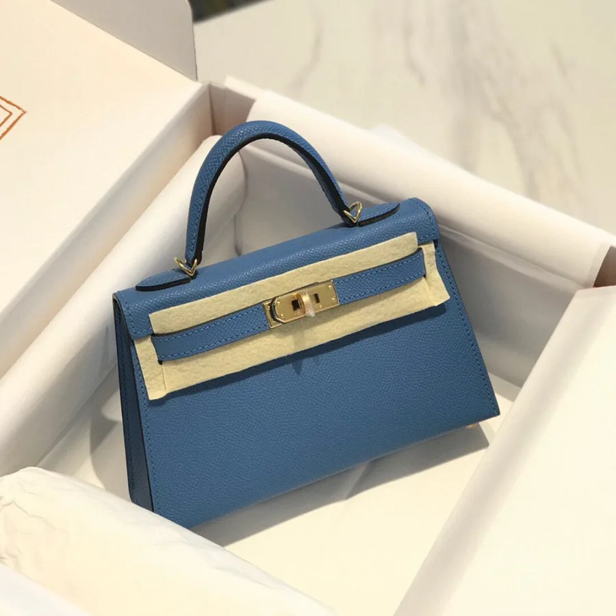 HN Mini 20 Blue Epsom Gold Hardware