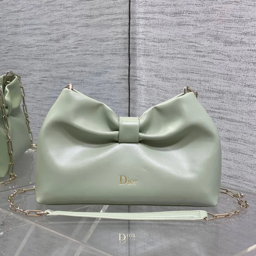 Dior Bow Bag Green Lambskin