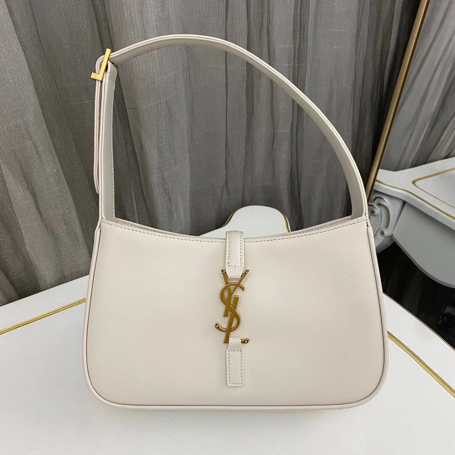 Saint Laurent le 5 a 7 mini hobo bag – White