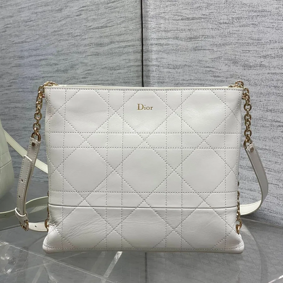 Dior Trianon Bag in White Gold Hardware