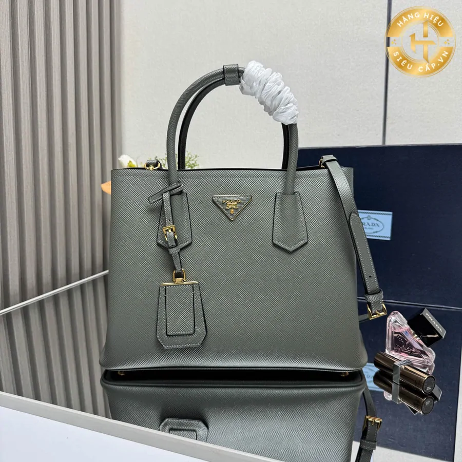 Prada blue office handbag with strap VV556