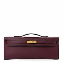 Hermes Kelly Clutch Burgundy